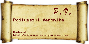 Podlyeszni Veronika névjegykártya